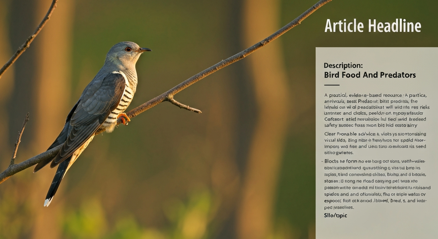 Common Cuckoo perched on a branch in woodland, showing grey upperparts, barred underparts, long tail, and downcurved bill.